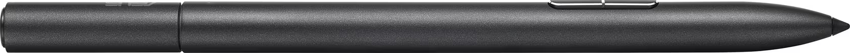 Stylet noir avec deux boutons sur le côté. Le stylet est cylindrique.