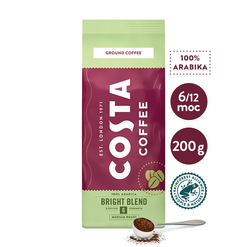Kawa mielona COSTA COFFEE BRIGHT 200 G