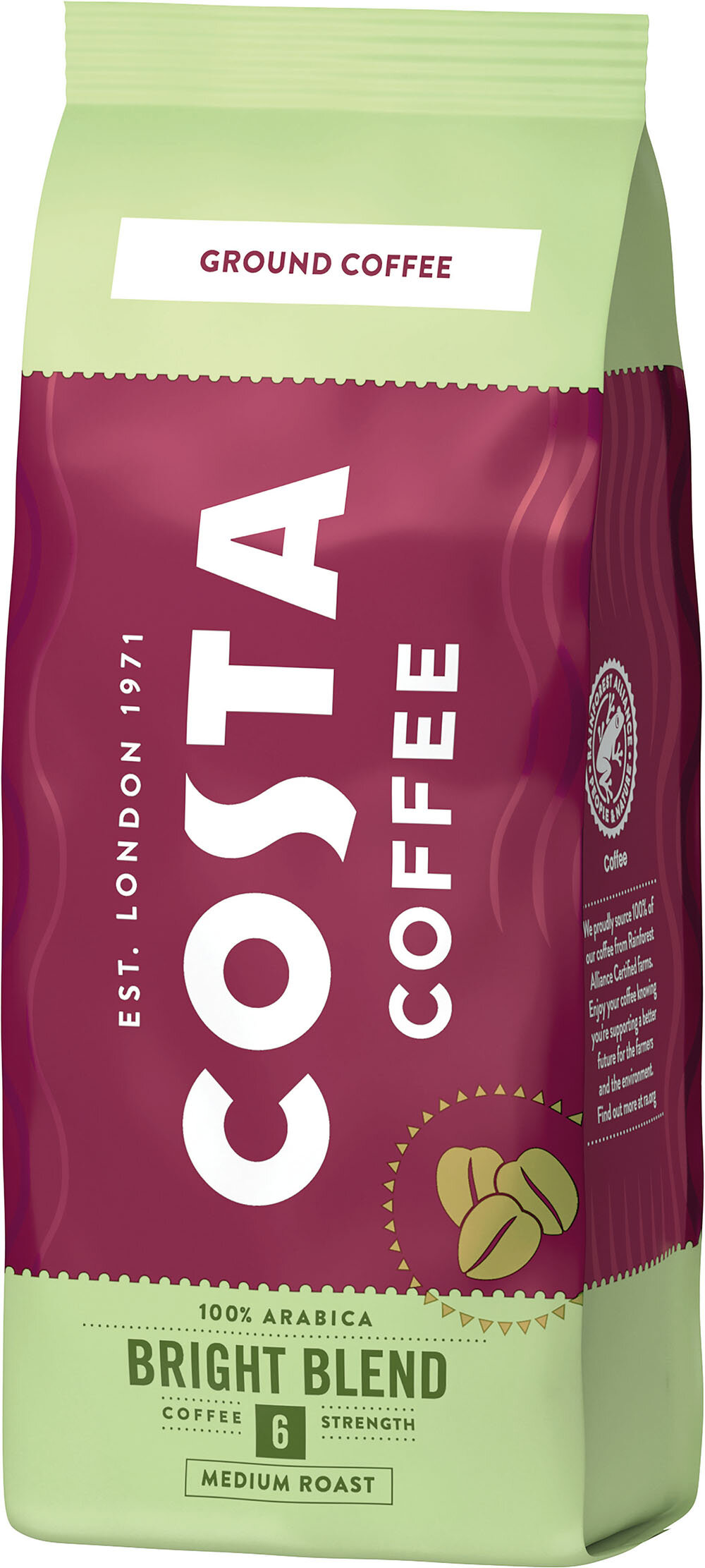 Kawa mielona COSTA COFFEE BRIGHT 200 G