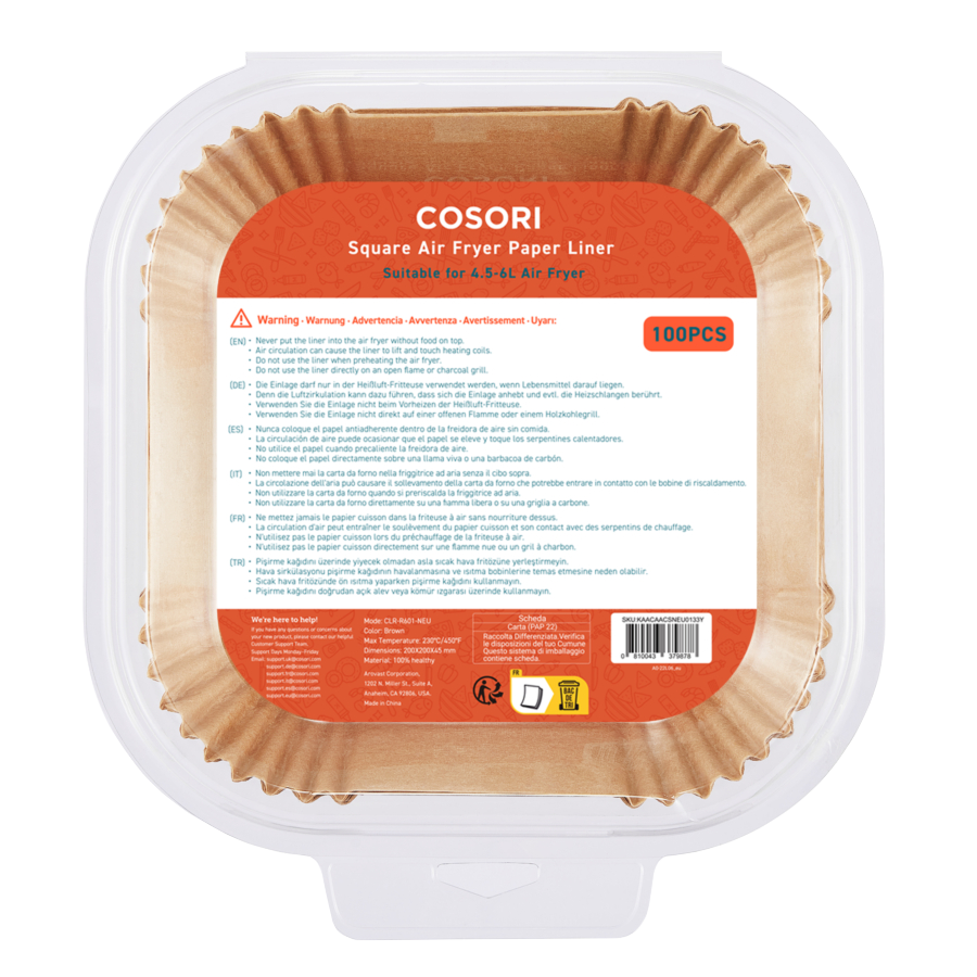 COSORI CLR-R601-NEU Air Fryer Papírtányér 100db