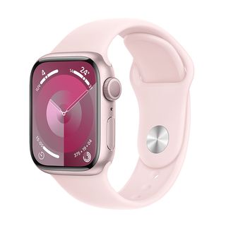 APPLE Watch Series 9 GPS Cassa 41 mm in alluminio rosa con Cinturino Sport rosa confetto - S/M