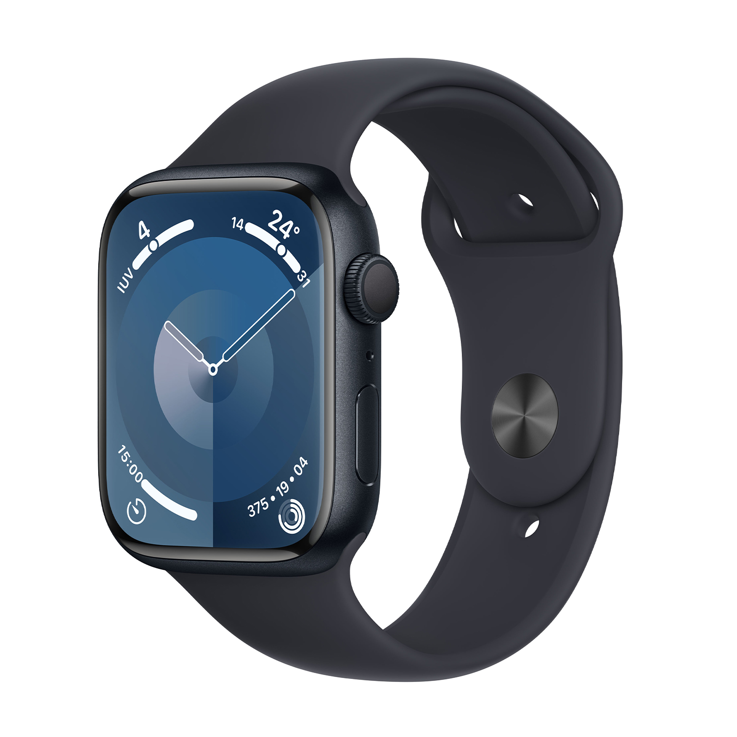 Apple Watch Series 9 GPS Cassa 45 mm in alluminio mezzanotte con Cinturino Sport - M/L
