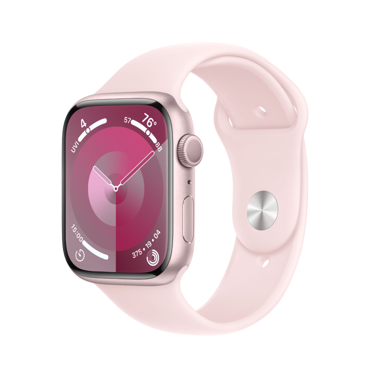 Apple Watch Series 9 GPs 41 Mm Roze Aluminium Case/lichtroze Sport Band - M/l