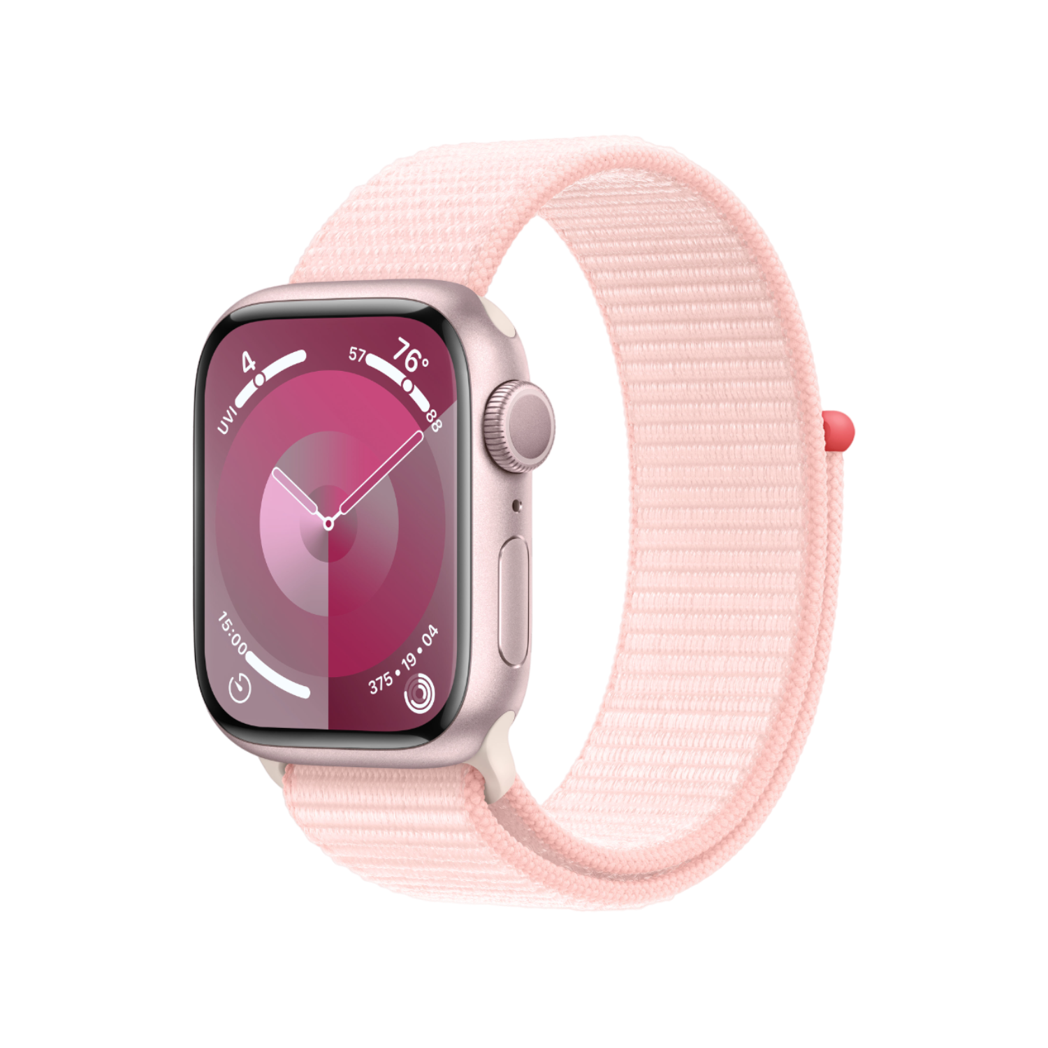 Apple Watch Series 9 GPs 41 Mm Roze Aluminium Case/lichtroze Sport Loop