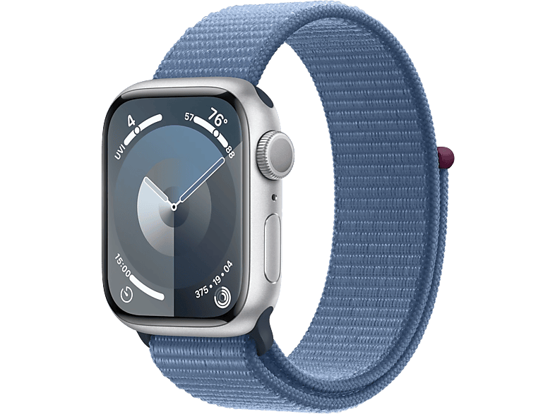 Apple Watch Series 9 GPs 41mm Silver Aluminium Kast Winter Blue Sport Loop (mr923qf/a)