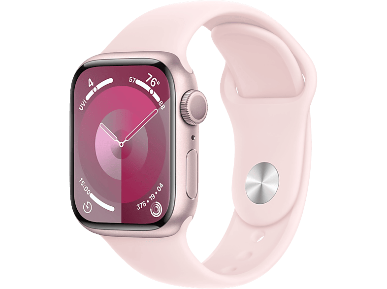 Apple Watch Series 9 GPs 41mm Boîtier Aluminium Light Pink Bracelet Sport Pink - M/l (mr943qf/a)