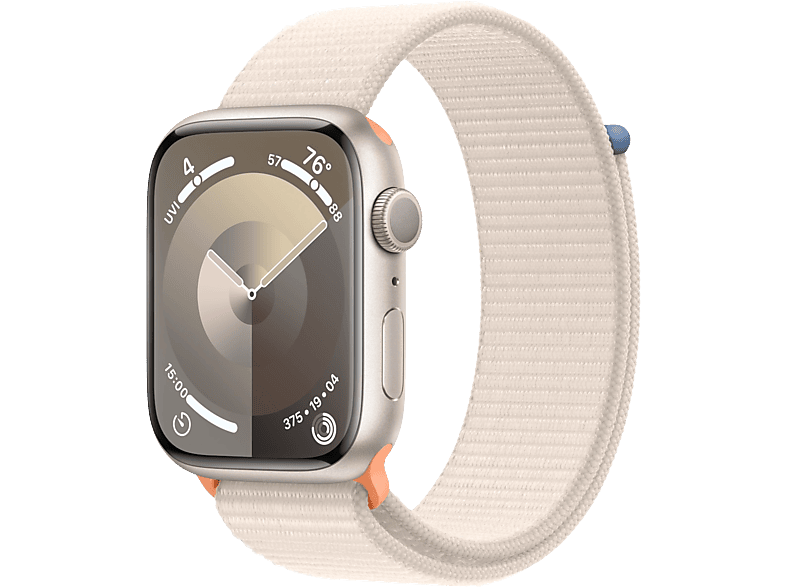Apple Watch Series 9 GPs 45mm Starlight Aluminium Kast Sport Loop (mr983qf/a)