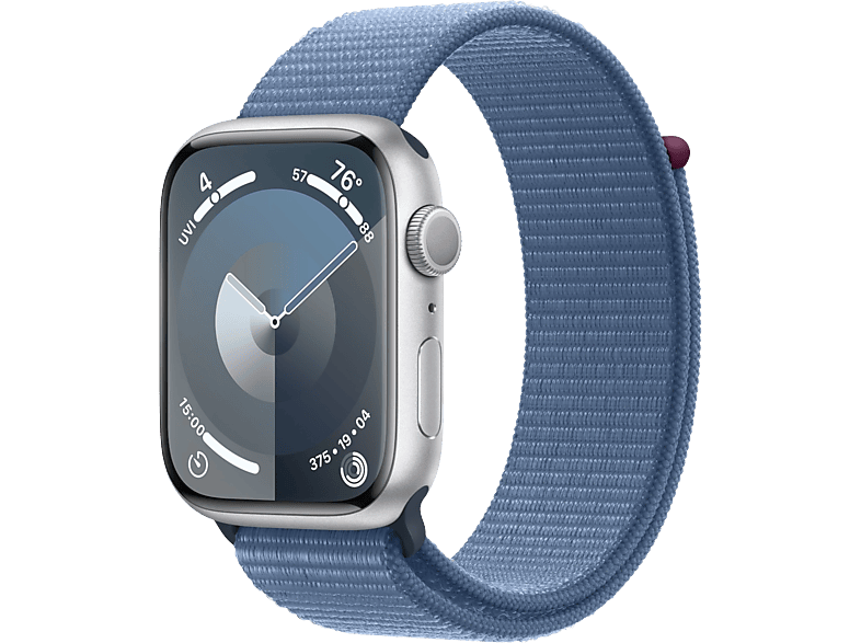Apple Watch Series 9 GPs 45mm Silver Aluminium Kast Winter Blue Sport Loop (mr9f3qf/a)