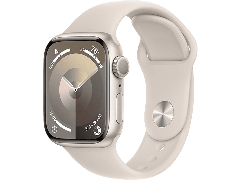 Apple Watch Series 9 GPs 41mm Boîtier Aluminium Starlight Bracelet Sport Starlight - M/l (mr8u3qf/a)