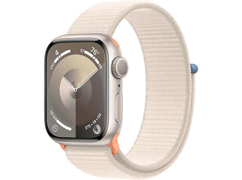 Apple Watch Series 9 GPs 41mm Boîtier Aluminium Starlight Bracelet Sport Loop Starlight (mr8v3qf/a)