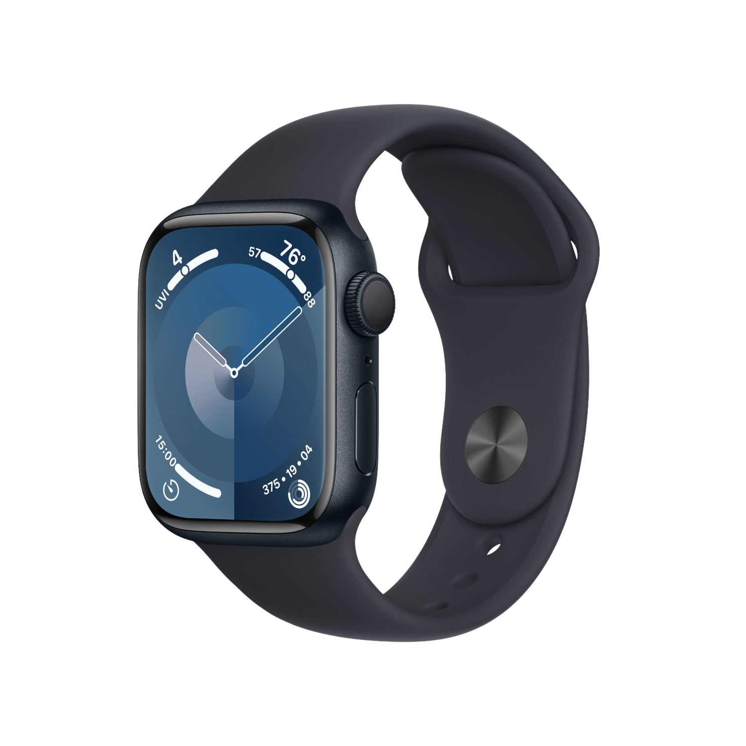 APPLE Watch Series 9 GPS 41mm Boîtier aluminium Midnight, Bracelet Sport Midnight - M/L (MR8X3QF/A)