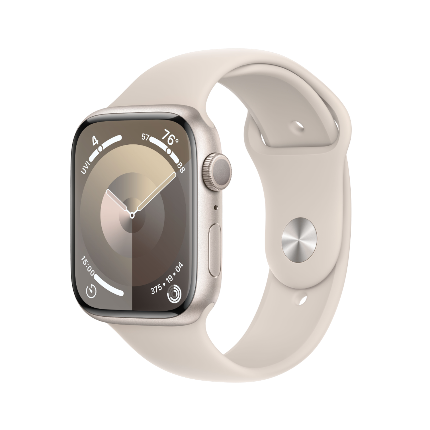 Apple Watch Series 9 GPs 45 Mm Sterrenlicht Aluminium Case/sterrenlicht Sport Band - S/m
