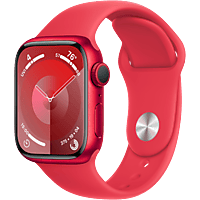 MediaMarkt APPLE Watch Series 9 GPS 41 mm (PRODUCT)RED Aluminium Case/(PRODUCT)RED Sport Band - M/L aanbieding