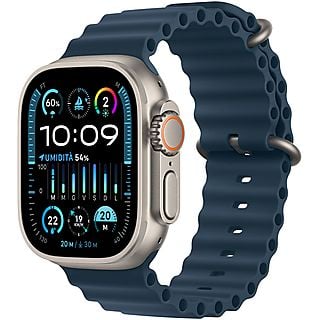 APPLE Watch Ultra 2 GPS + Cellular, Cassa 49 mm in titanio con Cinturino Ocean blu