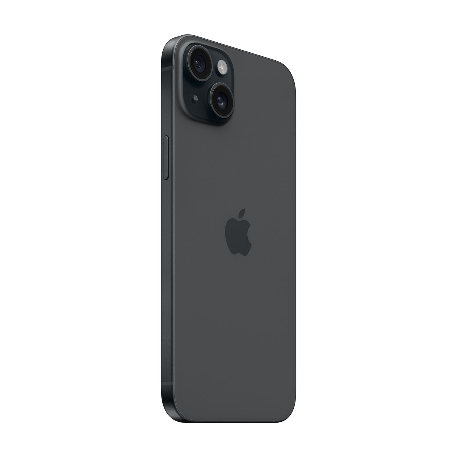iPhone grigio scuro con il logo Apple su sfondo bianco.