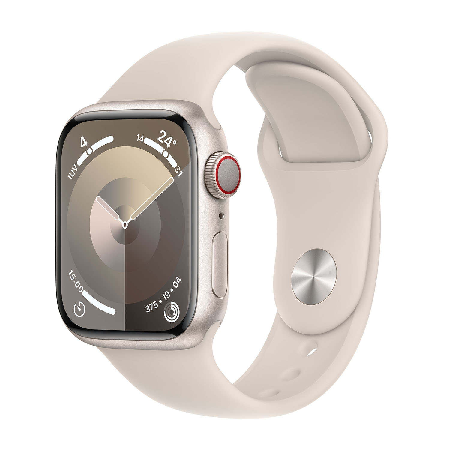 Apple Watch Series 9 GPS + Cellular, Cassa 41 mm in alluminio galassia con Cinturino Sport - S/M