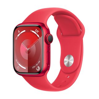 APPLE Watch Series 9 GPS + Cellular, Cassa 41 mm in alluminio (PRODUCT)RED con Cinturino Sport (PRODUCT)RED - S/M