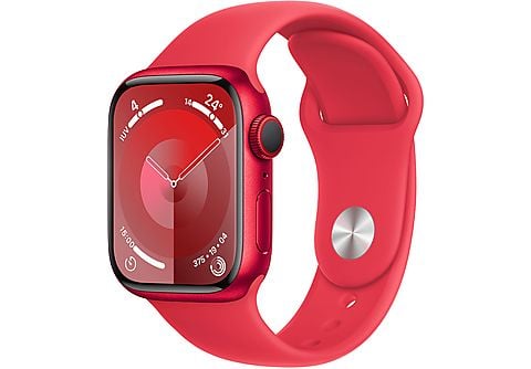 APPLE Watch Series 9 GPS + Cellular, Cassa 41 mm in alluminio (PRODUCT)RED con Cinturino Sport (PRODUCT)RED - S/M