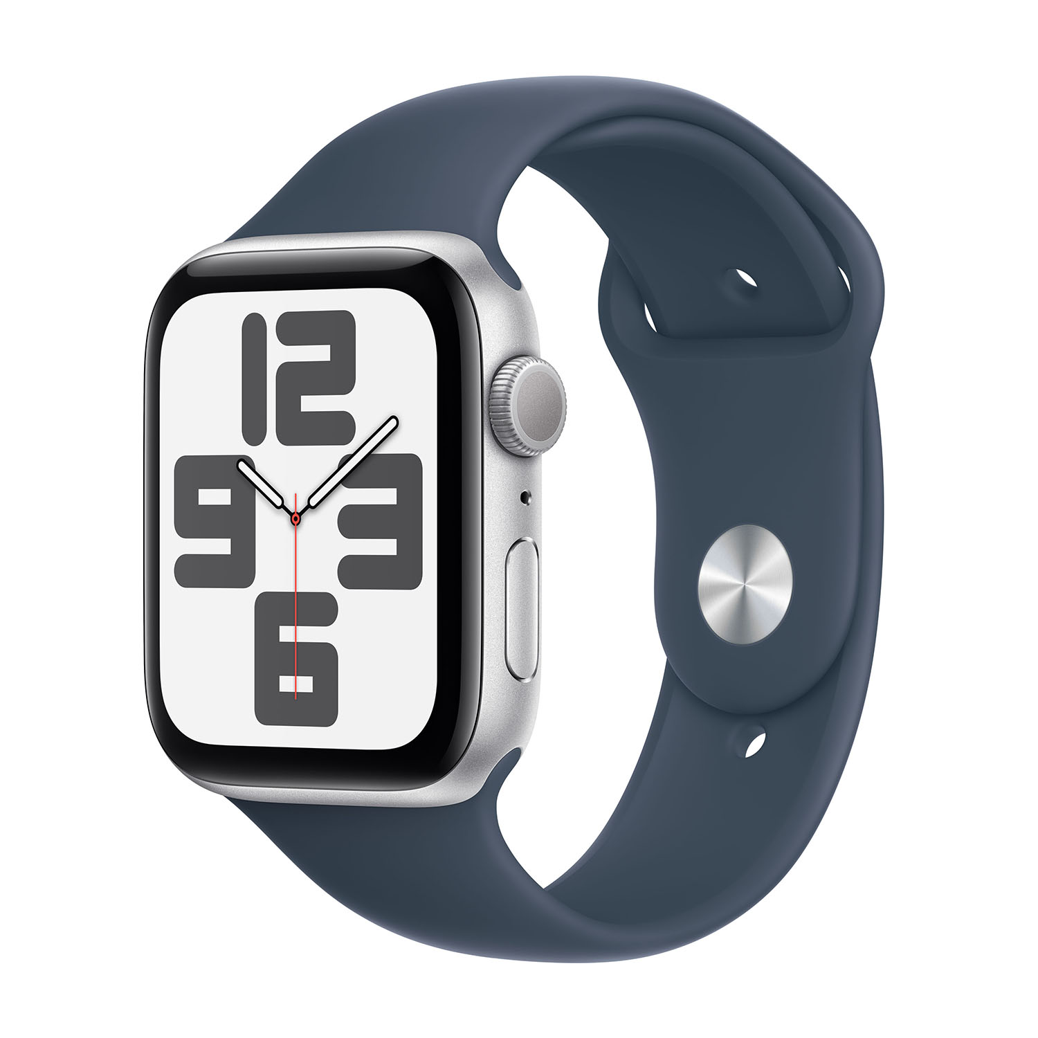 Apple Watch SE Gps, Cassa 44 mm in alluminio argento con Cinturino Sport blu inverno - M/L 2023