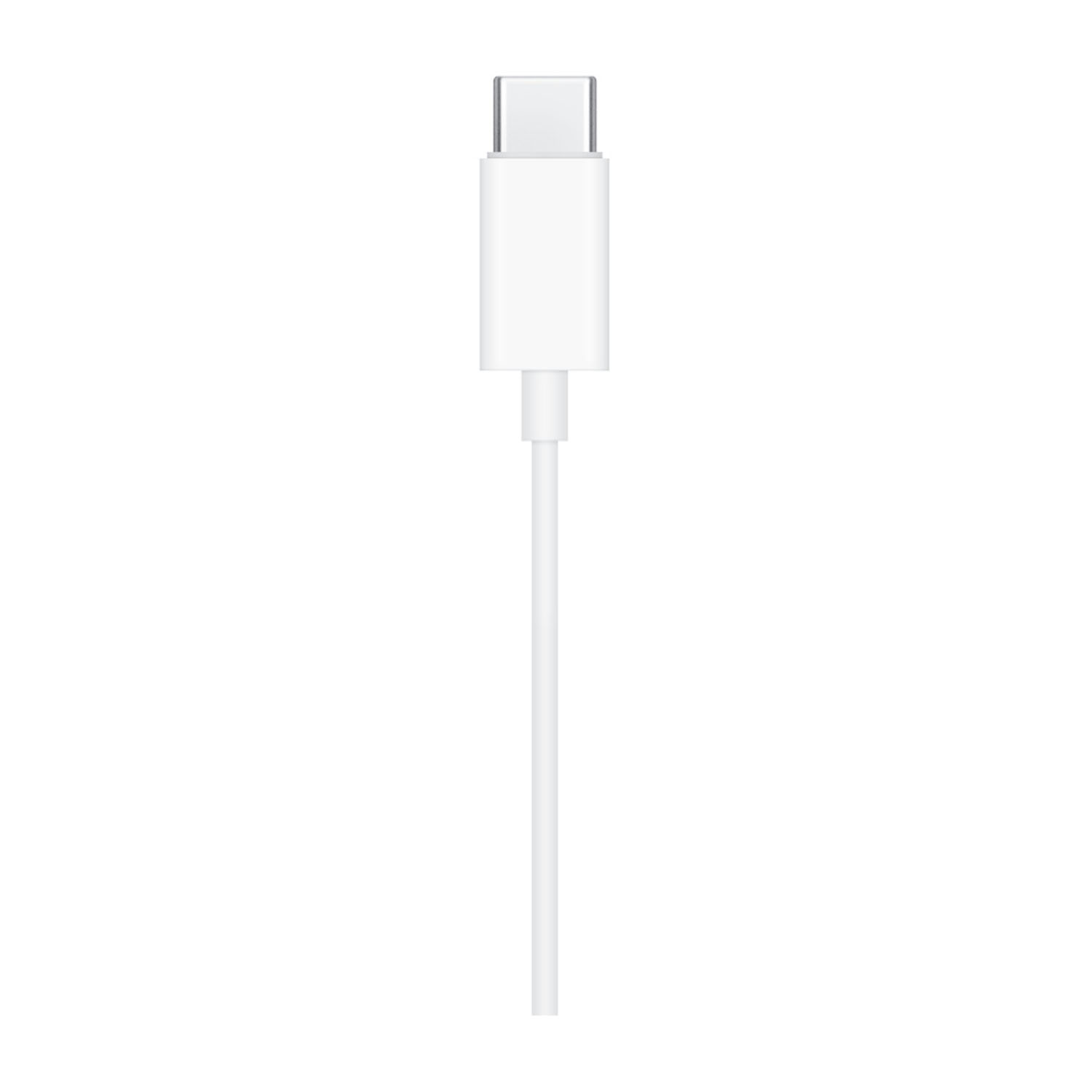 Un cavo USB-C bianco. È dritto, con un connettore USB-C a un'estremità.