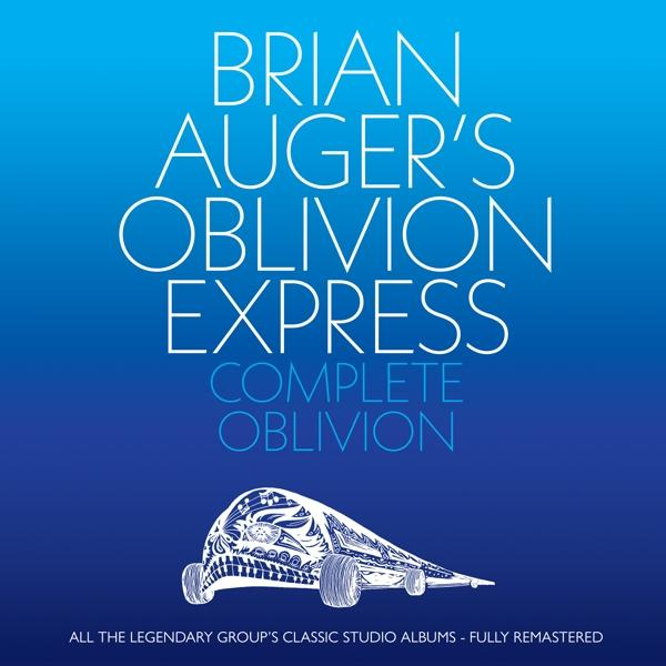 Albumcover: Blauer Hintergrund mit weißem Text. Der Titel lautet Brian Augers Oblivion Express.