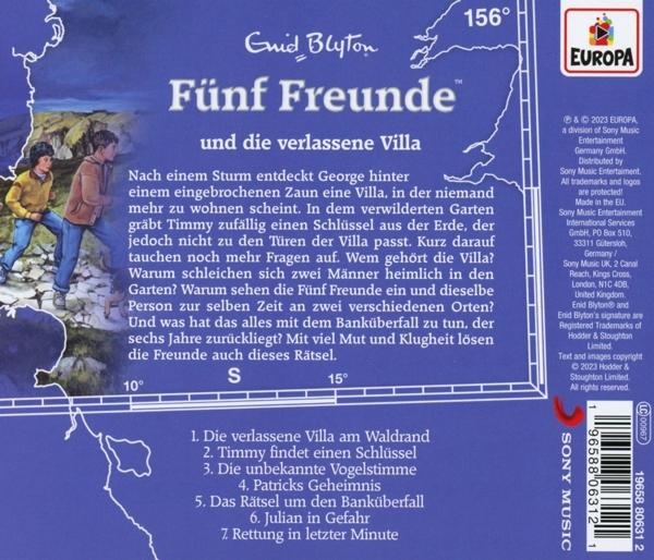Buchcover: Enid Blytons Fünf Freunde. Illustration von zwei Kindern, die in einem Wald spazieren gehen.