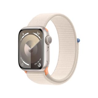 APPLE Watch Series 9 GPS 41 mm Smartwatch Aluminium Textil Carbon Neutral, 130 - 200 mm, Polarstern