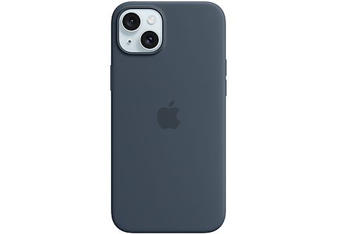 APPLE Custodia MagSafe in silicone per iPhone 15 Plus - Blu tempesta