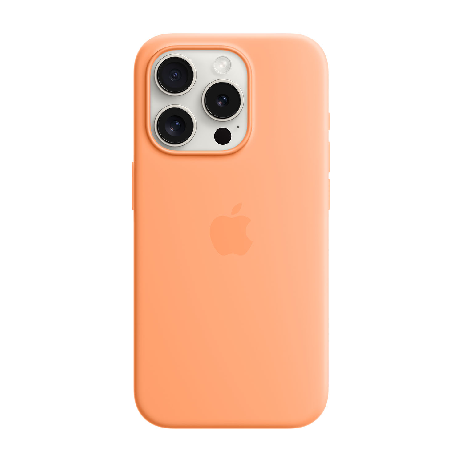 Apple Custodia MagSafe in silicone per iPhone 15 Pro - Aranciata