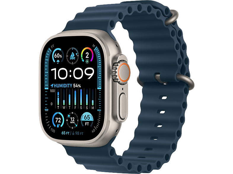 Apple Watch Ultra 2 GPs + Cellular 49 Mm Boîtier En Titane Bracelet Blue Ocean (mreg3nf/a)