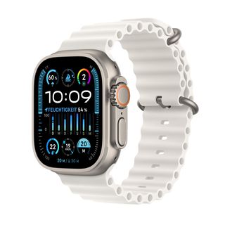 APPLE Watch Ultra 2 GPS + Cellular 49 mm Ocean Armband Weiß Smartwatch Titangehäuse, 145 - 190 mm, Titan / Weiss