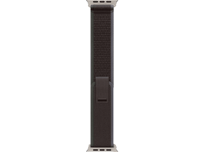 APPLE 49 mm Trail Loop, Ersatzarmband, Apple, Blau/Schwarz Titan, Nylon, recyceltes Polyester, recyceltes Elastan