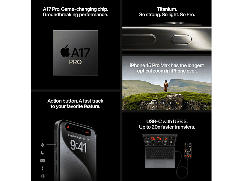 APPLE iPhone 15 Pro 5G | 1 TB Naturel Titanium kopen? | MediaMarkt