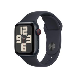 APPLE Watch SE (2023)  GPS+Cellular 40 mm Smartwatch Aluminium Fluorelastomer, 130-180 mm, Mitternacht
