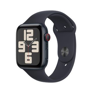 APPLE Watch SE (2023) GPS+Cellular 44 mm Smartwatch Aluminium Fluorelastomer, 150-200 mm, Mitternacht