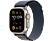 APPLE Ultra 2 (GPS + Cellular, Titan) 49 mm - Smartwatch (Large 165-210 mm, Textilgewebe (Carbon Neutral), Titan Natur/Blau)