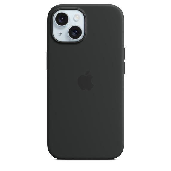 Black APPLE Apple, mit iPhone 15, MagSafe, Silikon Case Backcover,