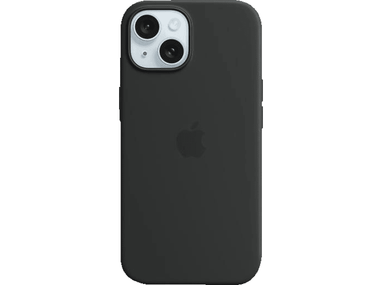 APPLE Silikon Case mit MagSafe, Apple, iPhone 15, Black Backcover