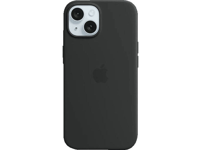 APPLE Silikon Case mit MagSafe, Apple, Black iPhone 15, Backcover