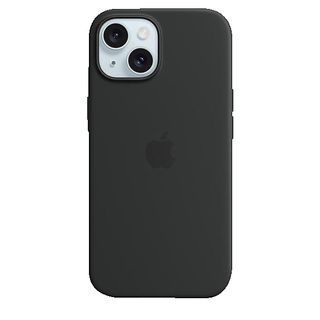 APPLE Silikon Case mit MagSafe Backcover, für Apple iPhone 15, Black