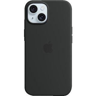 APPLE Silikon Case mit MagSafe Backcover, für Apple iPhone 15, Black
