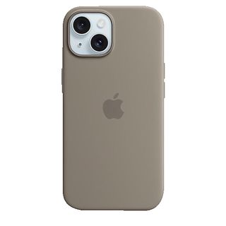 APPLE Silikon Case mit MagSafe Backcover, für Apple iPhone 15, Tonbraun