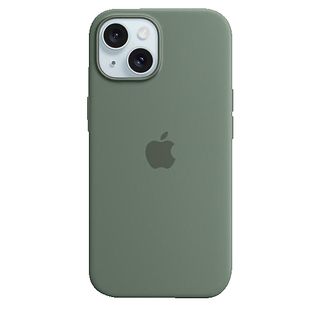 APPLE Silikon Case mit MagSafe, Backcover, Apple, iPhone 15, Zypresse