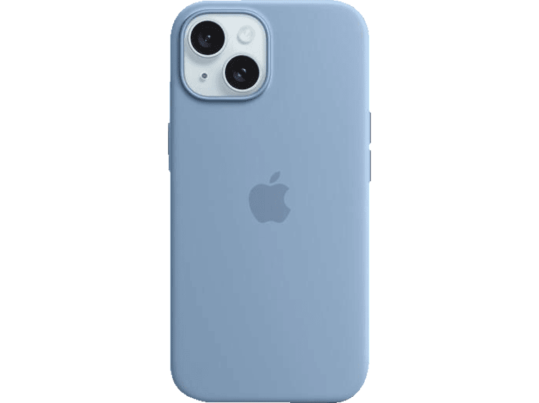APPLE Silikon Case mit MagSafe, Backcover, Apple, iPhone 15, Winterblau