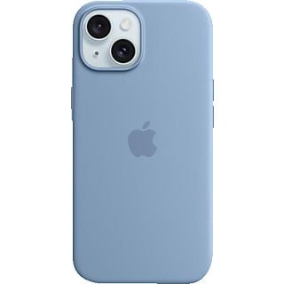 APPLE Silikon Case mit MagSafe Backcover, für Apple iPhone 15, Winterblau
