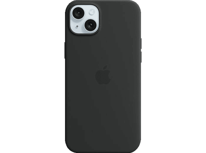APPLE Silikon Case mit MagSafe, Backcover, Apple, iPhone 15 Plus, Black | Taschen, Cover & Cases