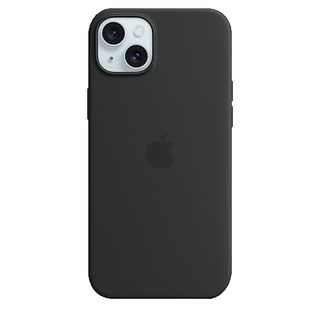 APPLE Silikon Case mit MagSafe Backcover, für Apple iPhone 15 Plus, Black