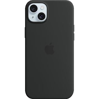 APPLE Silikon Case mit MagSafe Backcover, für Apple iPhone 15 Plus, Black