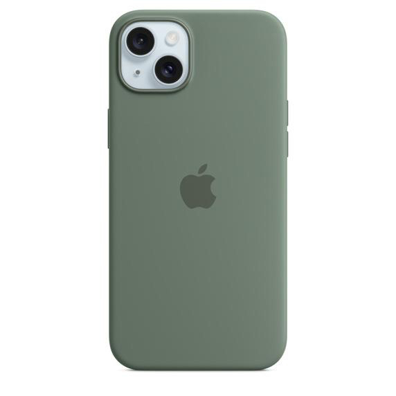 Apple, MagSafe, Zypresse iPhone 15 mit Silikon Case Plus, APPLE Backcover,