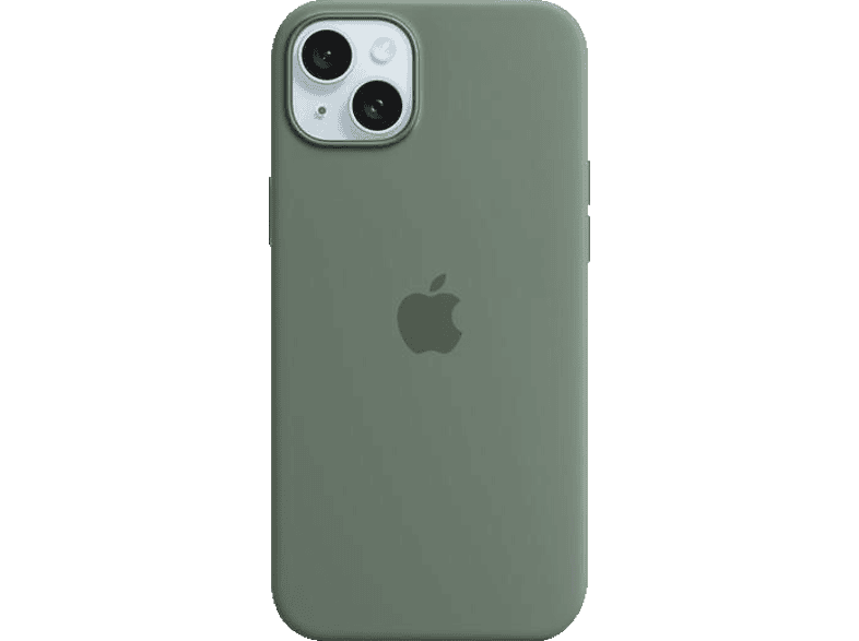 APPLE Silikon Case mit MagSafe, Backcover, Apple, iPhone 15 Plus, Zypresse